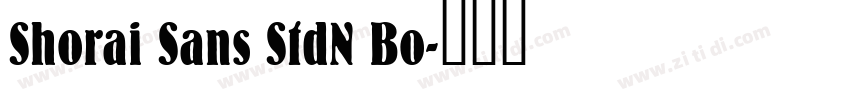 Shorai Sans StdN Bo字体转换